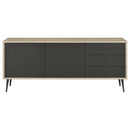  Coaster Furniture Maeve 950352 2-door Engineered Wood Cabinet - Antique Pine and Grey IMAGE 4