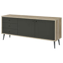  Coaster Furniture Maeve 950352 2-door Engineered Wood Cabinet - Antique Pine and Grey IMAGE 5