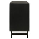  Coaster Furniture Aminah 950383 3-door Wood Accent Cabinet - Natural and Black IMAGE 9