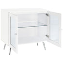  Coaster Furniture Nieta 950396 2-door Engineered Wood Accent Cabinet - White High Gloss IMAGE 3