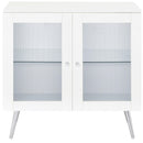 Coaster Furniture Nieta 950396 2-door Engineered Wood Accent Cabinet - White High Gloss IMAGE 4
