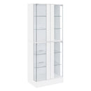  Coaster Furniture Cabra 950397 4-door LED Curio Display Cabinet - White High Gloss IMAGE 1
