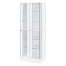  Coaster Furniture Cabra 950397 4-door LED Curio Display Cabinet - White High Gloss IMAGE 5