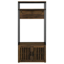 Coaster Furniture Quincy 980006 2-door Coat Rack Hall Tree Storage Bench - Dark Pine IMAGE 4