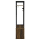  Coaster Furniture Quincy 980006 2-door Coat Rack Hall Tree Storage Bench - Dark Pine IMAGE 6
