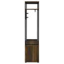  Coaster Furniture Quincy 980006 2-door Coat Rack Hall Tree Storage Bench - Dark Pine IMAGE 8