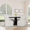  Coaster Furniture Shawna 100748 Upholstered Skirted Side Chair - White IMAGE 12