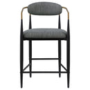  Coaster Furniture Tina 121186 Fabric Upholstered Counter Chair - Dark Grey IMAGE 2