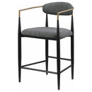  Coaster Furniture Tina 121186 Fabric Upholstered Counter Chair - Dark Grey IMAGE 3