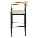  Coaster Furniture Tina 121187 Fabric Upholstered Bar Chair - Beige IMAGE 4