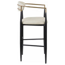  Coaster Furniture Tina 121187 Fabric Upholstered Bar Chair - Beige IMAGE 7