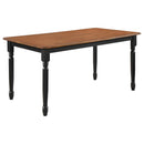  Coaster Furniture Hollyoak 183041 Rectangular 63-inch Wood Dining Table - Walnut IMAGE 1