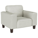  Coaster Furniture Deerhurst 509649 Upholstered Track Arm Tufted Accent Chair - Greige IMAGE 1