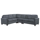  Coaster Furniture Georgina 551701-SET 4 pc Upholstered Modular Sectional Sofa - Steel Grey IMAGE 1