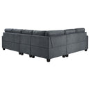  Coaster Furniture Georgina 551701-SET 4 pc Upholstered Modular Sectional Sofa - Steel Grey IMAGE 4
