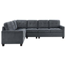  Coaster Furniture Georgina 551701-SET 4 pc Upholstered Modular Sectional Sofa - Steel Grey IMAGE 5
