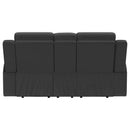  Coaster Furniture Brentwood 610285 Upholstered Reclining Loveseat - Dark Charcoal IMAGE 6