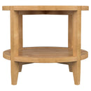  Coaster Furniture Camillo 709697 Round Solid Wood Side End Table - Maple Brown IMAGE 5