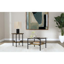  Coaster Furniture Delfin 721618 Round Glass Top Coffee Table - Black and Brown IMAGE 6