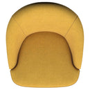  Coaster Furniture Leon 903076 Upholstered Barrel Accent Swivel Chair - Mustard Yellow IMAGE 10