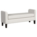  Coaster Furniture Rex 910260 Fabric Upholstered Accent Bench with Armrests - Vanilla IMAGE 1