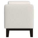  Coaster Furniture Rosie 910270 Upholstered Accent Bench with Armrests - Vanilla IMAGE 4
