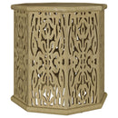  Coaster Furniture Torres 931148 Octagonal Solid Mango Wood Side Table - Natural Brown IMAGE 1