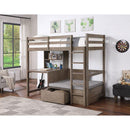  Furniture of America Callistus CM-BK828GY Twin/Workstation Loft Bed IMAGE 2