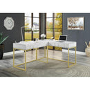  Furniture of America Freiburg CM-DK406WH-PK Corner Desk IMAGE 3