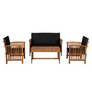  Furniture of America Kyushu GM-1022BK-4PC 4 pc Patio Set IMAGE 1