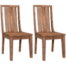  Coast2Coast Burke 62451 Set of 2 Solid Wood Curved Back Dining Side Chairs with Scoop Seat IMAGE 1