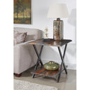  Coast2Coast Forrest 62460 Rustic Industrial Style End Table, Accent Table - Dark Solid Sheesham Wood and Iron IMAGE 3