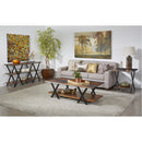  Coast2Coast Forrest 62460 Rustic Industrial Style End Table, Accent Table - Dark Solid Sheesham Wood and Iron IMAGE 4