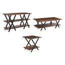  Coast2Coast Forrest 62460 Rustic Industrial Style End Table, Accent Table - Dark Solid Sheesham Wood and Iron IMAGE 5