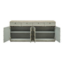  Coast2Coast Julian 66111 French Country Style 4 Door 4 Drawer Credenza - Weathered Grey Green IMAGE 4