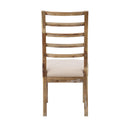 Coast2Coast Cliff 66114 Farmhouse Set of 2 Wood and Upholstered Dining Side Chairs - Weathered Natural Finish IMAGE 6
