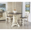  Coast2Coast Landings 66122 Coastal Round Counter Height Dining Table with Plank Style Top and Trestle Base IMAGE 4