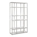  Coast2Coast 66127 White and Champagne 5 Shelf Storage Bookcase Etagere with Iron Frame IMAGE 1