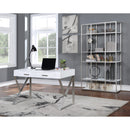  Coast2Coast 66127 White and Champagne 5 Shelf Storage Bookcase Etagere with Iron Frame IMAGE 4