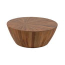  Coast2Coast Sunny 69204 Solid Wood Cocktail Coffee Table with Offset Sunburst Patterned Top IMAGE 1
