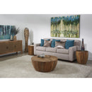  Coast2Coast Sunny 69204 Solid Wood Cocktail Coffee Table with Offset Sunburst Patterned Top IMAGE 4