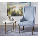  Coast2Coast Diane 69217 Round White Marble Tray Style Topped Accent End Table with Gold Iron Base IMAGE 3