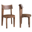  Coast2Coast Gabriel 69229 Set of 2 Solid Wood Vinegar Finish Dining Side Chairs with Round Seat and Tapered Legs IMAGE 1