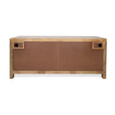  Coast2Coast Jordon 69231 Boho Style 4 Door Credenza, Sideboard, with Woven Jute Doors - Natural Finish IMAGE 7