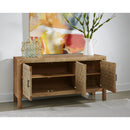  Coast2Coast Braden 69232 Boho Style 3 Door Credenza, Sideboard, with Woven Jute Doors - Natural Finish IMAGE 6