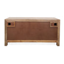  Coast2Coast Braden 69232 Boho Style 3 Door Credenza, Sideboard, with Woven Jute Doors - Natural Finish IMAGE 8