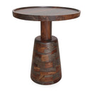  Coast2Coast Pruitt 69239 Solid Wood Accent End Table with Tray Style Top and Cork Shaped Base IMAGE 1
