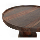  Coast2Coast Pruitt 69239 Solid Wood Accent End Table with Tray Style Top and Cork Shaped Base IMAGE 5