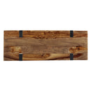  Coast2Coast Cain 69243 Industrial Style One Drawer Wine Console with Wine and Stemware Rack - Dark Sheesham Wood IMAGE 6