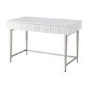  Coast2Coast Miranda 71103 Coastal 2 Drawer Writing Desk for Home Office - Glossy White IMAGE 1